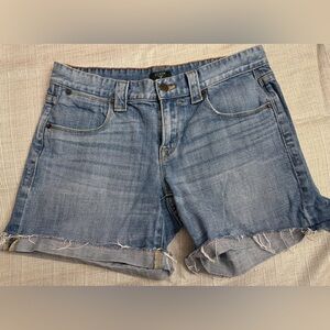 J. Crew Medium Blue Distressed Jean Shorts